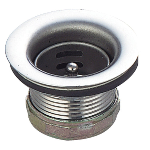 S/S Basket Drain with Crumb Cup, 1-7/8" Opening-cityfoodequipment.com