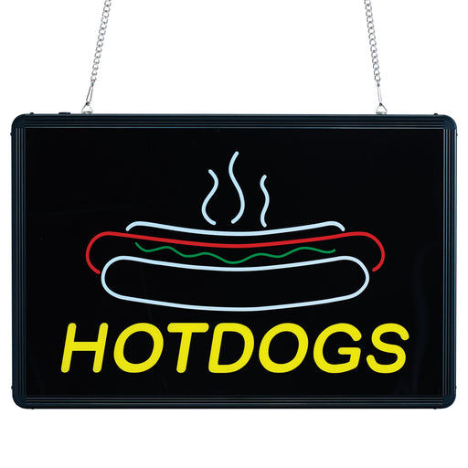 Benchmark Ultra-Brite Sign - Hotdogs, 120v (1 Each)-cityfoodequipment.com