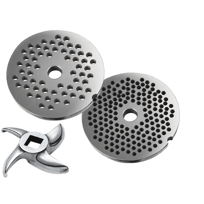 What are different types of commercial meat grinder Hub & Plate available?