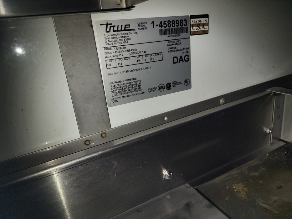Used True TRCB-79-HC 79" Chef Base w/ (4) Drawers - 115v-cityfoodequipment.com