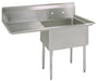 BK Resources BKS-1-24-14-24L 50 1/2" 1 Compartment Sink w/ 24"L x 24"W Bowl, 14" Deep-cityfoodequipment.com