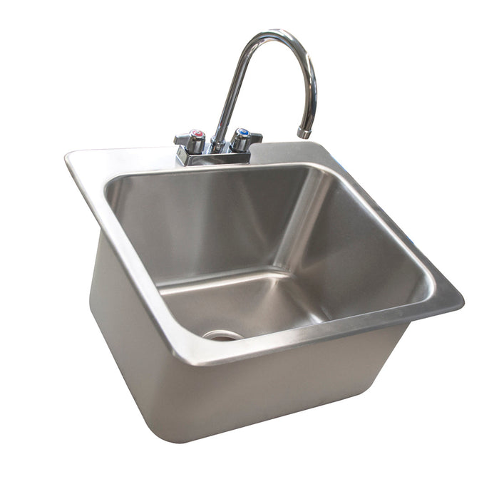 BK Resources DDI-20161224-P-G (1) Compartment Drop-in Sink - 20" x 16", Drain Included-cityfoodequipment.com