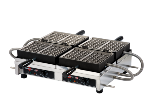 Krampouz Double Brussels Waffle Maker w/ Cast Iron Grids, 3600W (WECCBBAT)-cityfoodequipment.com