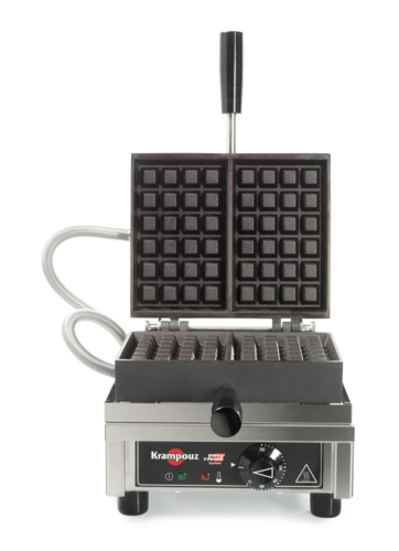 Krampouz Single Brussels Waffle Maker w/ Cast Iron Grids, 1440W (WECCBCAS)-cityfoodequipment.com