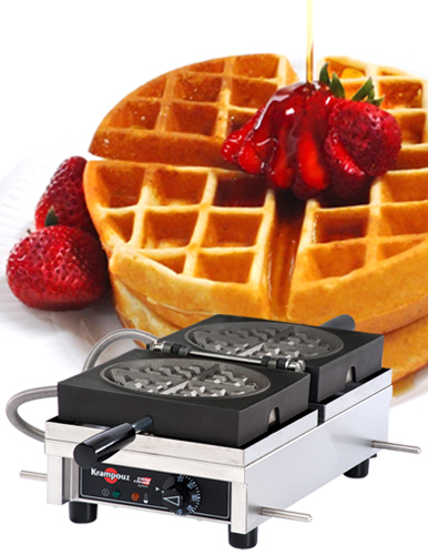 Krampouz Single Liege Waffle Maker w/ Removable Cast Steel Grids, 1440W (WECDCAAS)-cityfoodequipment.com