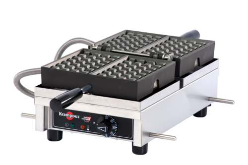 Krampouz Single Liege Waffle Maker w/ Cast Steel Grids, 1440W (WECDHAAS)-cityfoodequipment.com