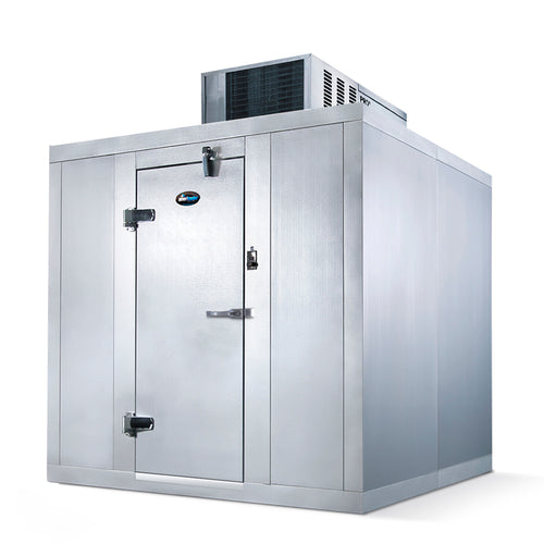 Amerikooler QC080877**FBSC 8' X 8' Indoor Walk-In Cooler W/ Top-Mounted Compressor - Floor-cityfoodequipment.com