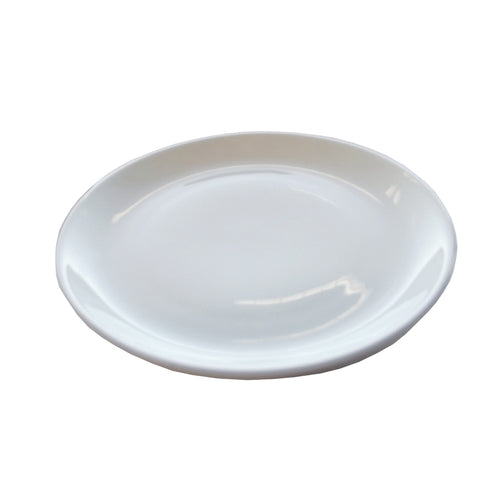 Alluserv AIP9 9" Round Induction Ready Plate - Porcelain W/ Induction Coating, White-cityfoodequipment.com
