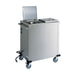 Alluserv CBH2 Mobile Heated Wax Base Dispenser W/ (2) Silos, Stainless Exterior-cityfoodequipment.com