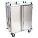 Alluserv ST2D2T20 Ambient Meal Delivery Cart W/ (20) Tray Capacity, Stainless-cityfoodequipment.com