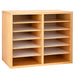 Alpine Industries ADI500-12-MEO 12 Compartment Paper Sorter/literature File Organizer - Wood, Brown-cityfoodequipment.com