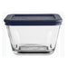 Anchor Hocking 85911L20 1 7/8 Cup Rectangular Food Storage Glass W/ Blue Lid-cityfoodequipment.com