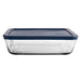 Anchor Hocking 85913L20 6 Cup Rectangular Food Storage Glass W/ Blue Lid-cityfoodequipment.com