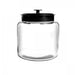 Anchor Hocking 96712AHG17 96 Oz Mini Montana Glass Jar W/ Black Metal Lid-cityfoodequipment.com