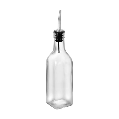 Anchor Hocking 97026 9" Vinegar Oil Bottle W/ Stainless Spout, Glass, Clear-cityfoodequipment.com