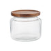 Anchor Hocking 97693AHG17 64 Oz Mini Montana Glass Jar W/ Acacia Wood Lid-cityfoodequipment.com