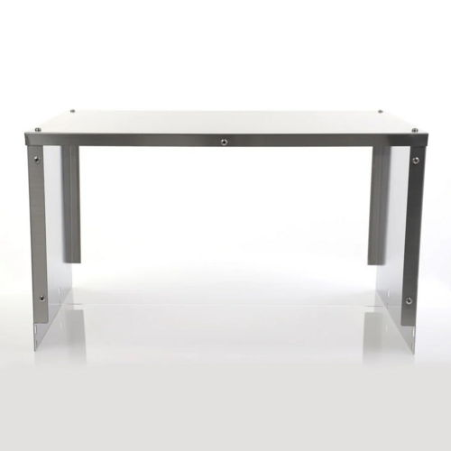 BevLes BVSG-12-4 12" Sneezeguard for (4) Well Steam Table, Aluminum w/ Acrylic Panel-cityfoodequipment.com