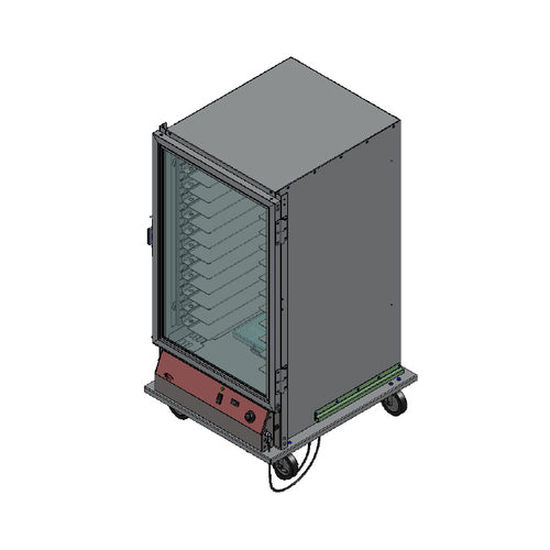 BevLes PICA60-24-A-1R1 3/4 Size Non-Insulated Mobile Heated Proofing Cabinet w/ (12) Pan Capacity - 120v/1ph-cityfoodequipment.com