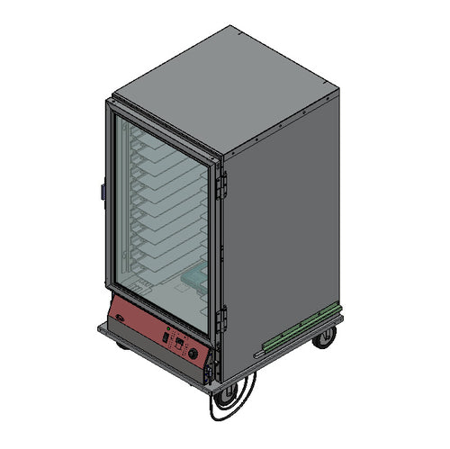 BevLes PICA60-24INS-A-4R1 3/4 Size Insulated Mobile Heated Proofing Cabinet w/ (12) Pan Capacity - 208-230v/1ph-cityfoodequipment.com