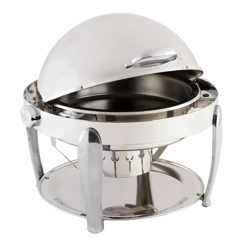 Bon Chef 10001CH Round Chafer W/ Roll-Top Lid & Chafing Fuel Heat-cityfoodequipment.com