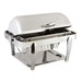 Bon Chef 10040CH Full Size Chafer W/ Roll Top Lid & Chafing Fuel Heat-cityfoodequipment.com