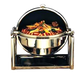 Bon Chef 11001D 8 Qt Round Chafer W/roll-Top Lid & Chafing Fuel Heat-cityfoodequipment.com