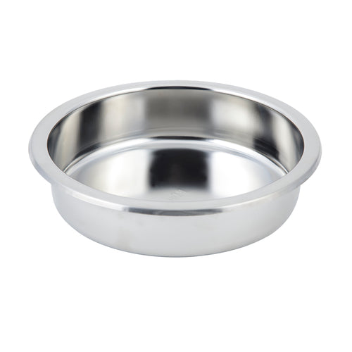 Bon Chef 12021 10 3/4" Round Food Pan For Petite Chafers, Stainless-cityfoodequipment.com
