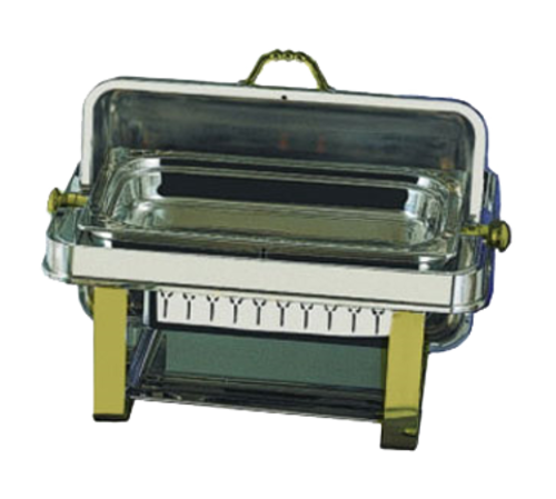 Bon Chef 12004G Full Size Chafer W/ Roll-Top Lid & Chafing Fuel Heat-cityfoodequipment.com