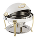 Bon Chef 12009 8 Qt Round Chafer W/roll-Top Lid & Chafing Fuel Heat-cityfoodequipment.com