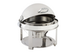 Bon Chef 12010CH 2-Gallon Roll Down Round Chafer, Stainless W/ Chrome Accent-cityfoodequipment.com