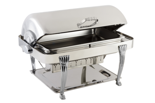 Bon Chef 12040CH Full Size Chafer W/ Roll-Top Lid & Chafing Fuel Heat-cityfoodequipment.com
