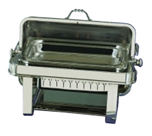 Bon Chef 14004 Full Size Chafer W/ Roll-Top Lid & Chafing Fuel Heat-cityfoodequipment.com