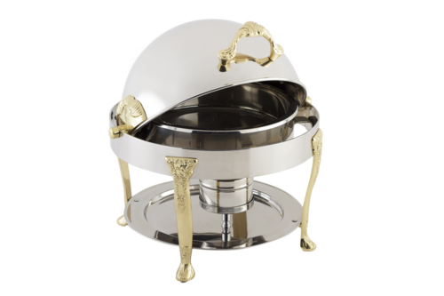 Bon Chef 17014 3-Qt Chafer W/ Brass Accent, Renaissance-cityfoodequipment.com