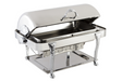 Bon Chef 17040CH Full Size Chafer W/ Roll-Top Lid & Chafing Fuel Heat-cityfoodequipment.com