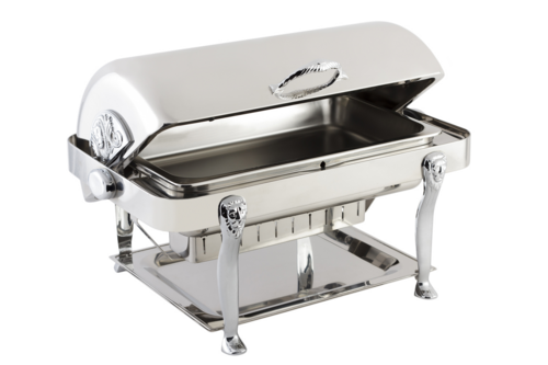 Bon Chef 18040CH Full Size Chafer W/ Roll-Top Lid & Chafing Fuel Heat-cityfoodequipment.com
