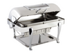 Bon Chef 19041CH Full Size Chafer W/ Roll Top Lid & Chafing Fuel Heat-cityfoodequipment.com