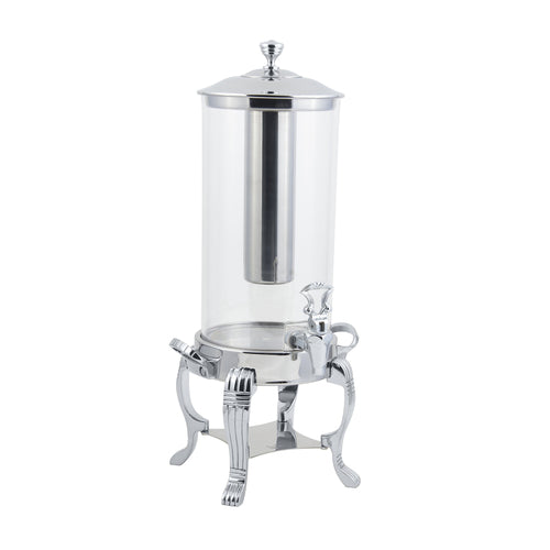 Bon Chef 40500CH 2 Gal Beverage Dispenser W/ Ice Tube - Plastic Container, Chrome Base-cityfoodequipment.com