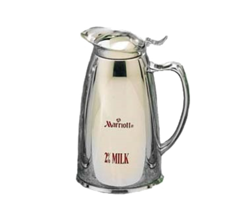 Bon Chef 4050M2 10-Oz Insulated Pitcher Server W/ Crest, Marriott 2%, Stainless-cityfoodequipment.com