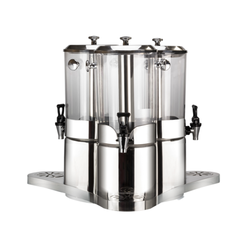 Bon Chef 40507 6 Gal Beverage Dispenser W/ Ice Tube - Stainless Base-cityfoodequipment.com