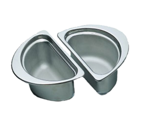 Bon Chef 5202 1/2-Oval Food Pan, 1-Qt 24-Oz, Stainless Steel-cityfoodequipment.com