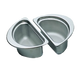 Bon Chef 5202 1/2-Oval Food Pan, 1-Qt 24-Oz, Stainless Steel-cityfoodequipment.com