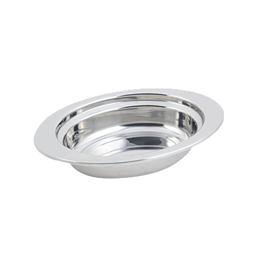 Bon Chef 5204 2-Qt Full Oval Food Pan, Stainless Steel-cityfoodequipment.com