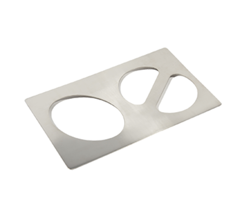Bon Chef 52084 Full Size Tile W/ 3 Cutouts For (1) 60002 & (2) 5202, Stainless-cityfoodequipment.com