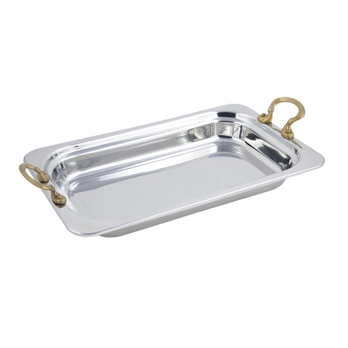 Bon Chef 5208HR Full Size Food Pan W/ Round Handles, 2 5/8" Deep Stainless Steel-cityfoodequipment.com