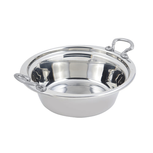 Bon Chef 5256HRSS 4-Qt Casserole Steamtable Dish, 4" Deep, Round Stainless Handle-cityfoodequipment.com