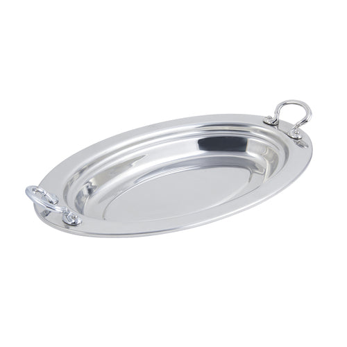 Bon Chef 5288HRSS 2.5.-Qt Full Oval Food Pan W/ Round Stainless Handle, 2" Deep-cityfoodequipment.com