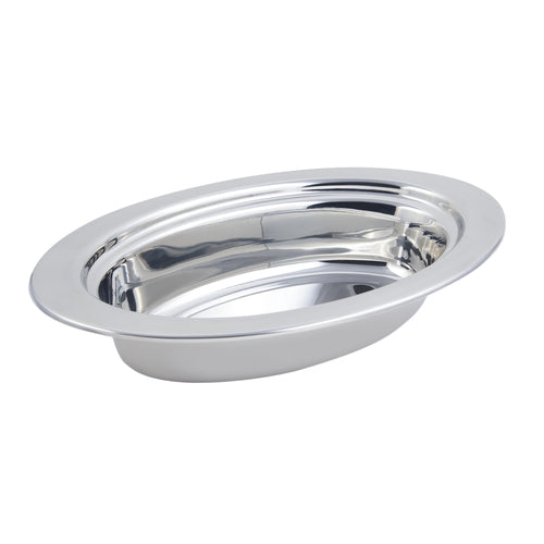 Bon Chef 5299 Full Oval Food Pan, 3 1/2" Deep, Heavy Gauge High Polish Stainless-cityfoodequipment.com
