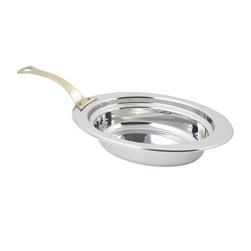 Bon Chef 5304HL 2-Qt Full Oval Food Pan W/ Long Handle, Bolero, Stainless-cityfoodequipment.com