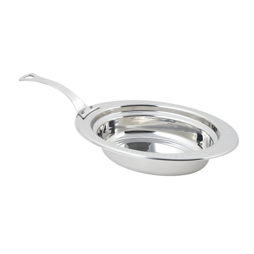 Bon Chef 5304HLSS 2-Qt Full Oval Food Pan W/ Long Stainless Handle, Bolero-cityfoodequipment.com