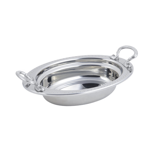 Bon Chef 5304HRSS 2-Qt Full Oval Food Pan W/ Round Stainless Handle, Bolero-cityfoodequipment.com